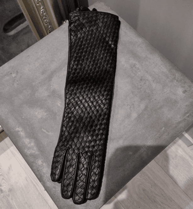 Hovedbilde Mjm Lange Hansker i Rutete Skinn