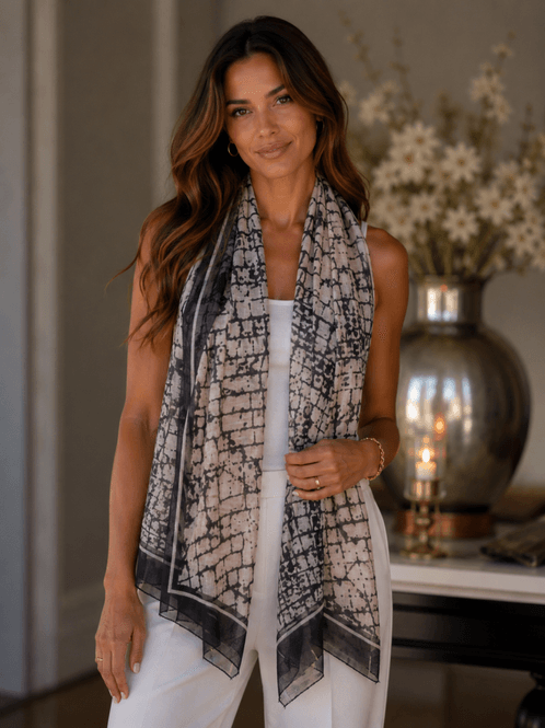 Hovedbilde Hale Bob skjerf sort beige