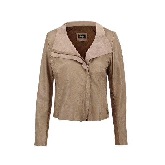 Hovedbilde Aleksander Lene Beige Skinnjakke