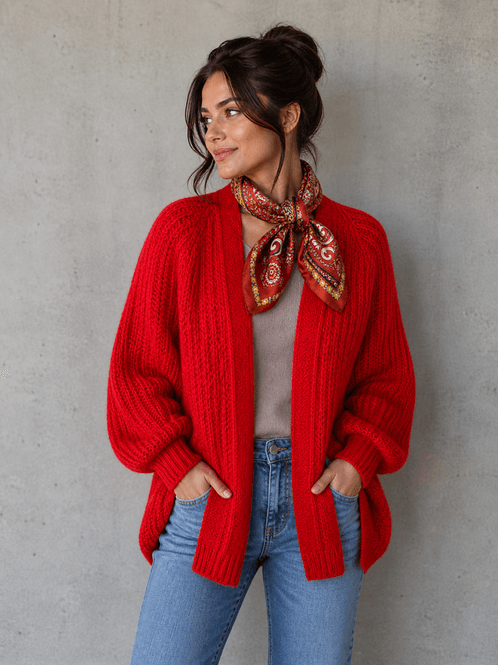 Hovedbilde Nora Cardigan  rød