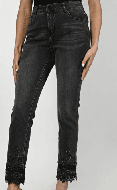 Hovedbilde Frank Lyman Sorte Jeans Med Stener