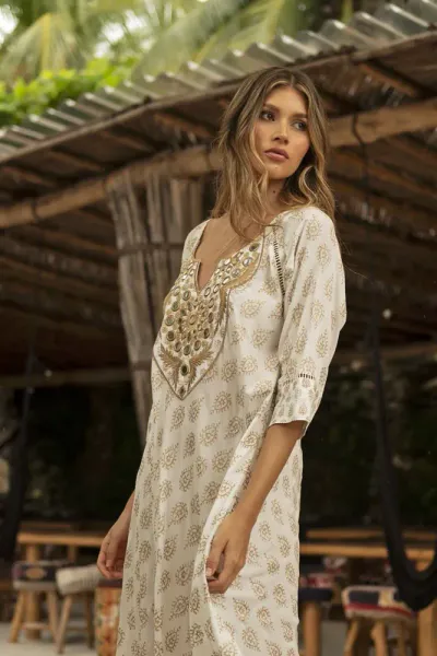 Miss June Dress Andrea Off White