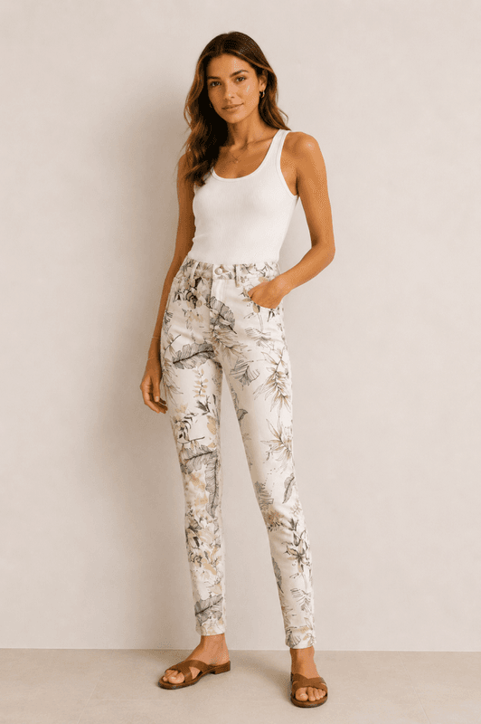 Gardeur hvii jeans med grått print
