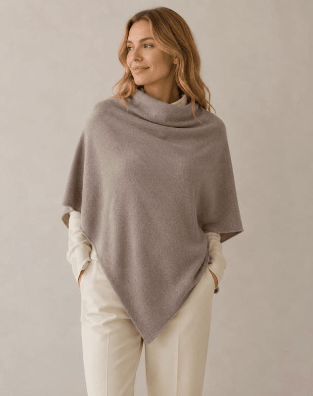 Beige poncho 