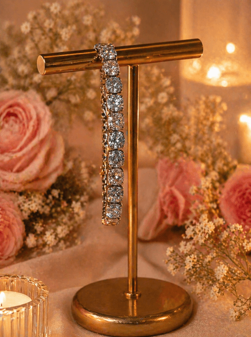 Hovedbilde Bibba Armbånd klar og rosa strass