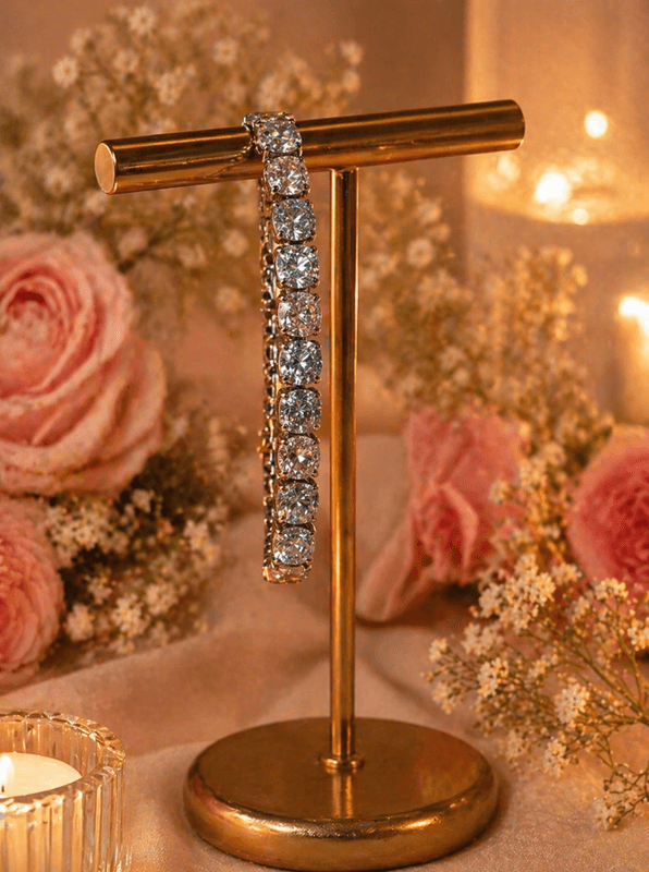 Bibba Armbånd klar og rosa strass