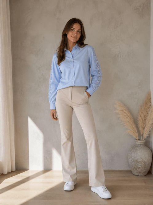Hovedbilde Beige Flared Chinos